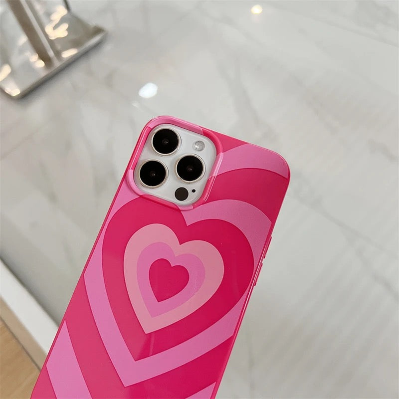 Pink heart case - כיסוי לב ורוד אופנתי איכותי ומעוצב במיוחד לאייפון