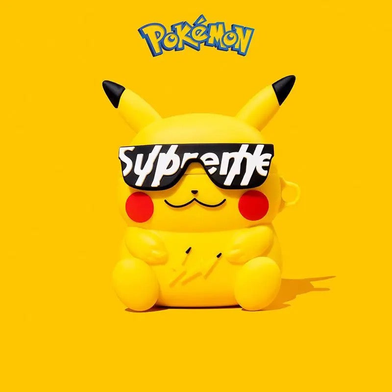 Pokemon - כיסוי סיליקון פיקאצ׳ו איכותי ומעוצב במיוחד מסיליקון לאיירפודס iphone case FantasyCaseIL