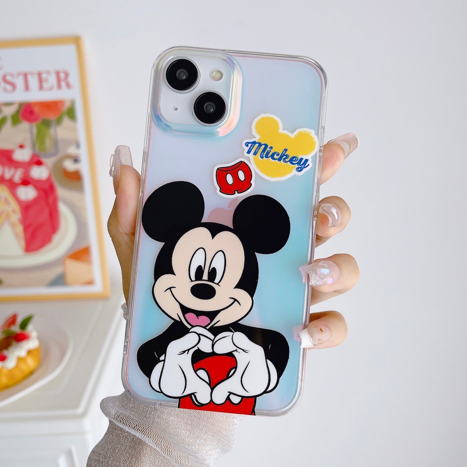 Mickey mouse & stitch & winnie pooh - כיסוי יוקרתי אופנתי וחמוד במיוחד לאייפון