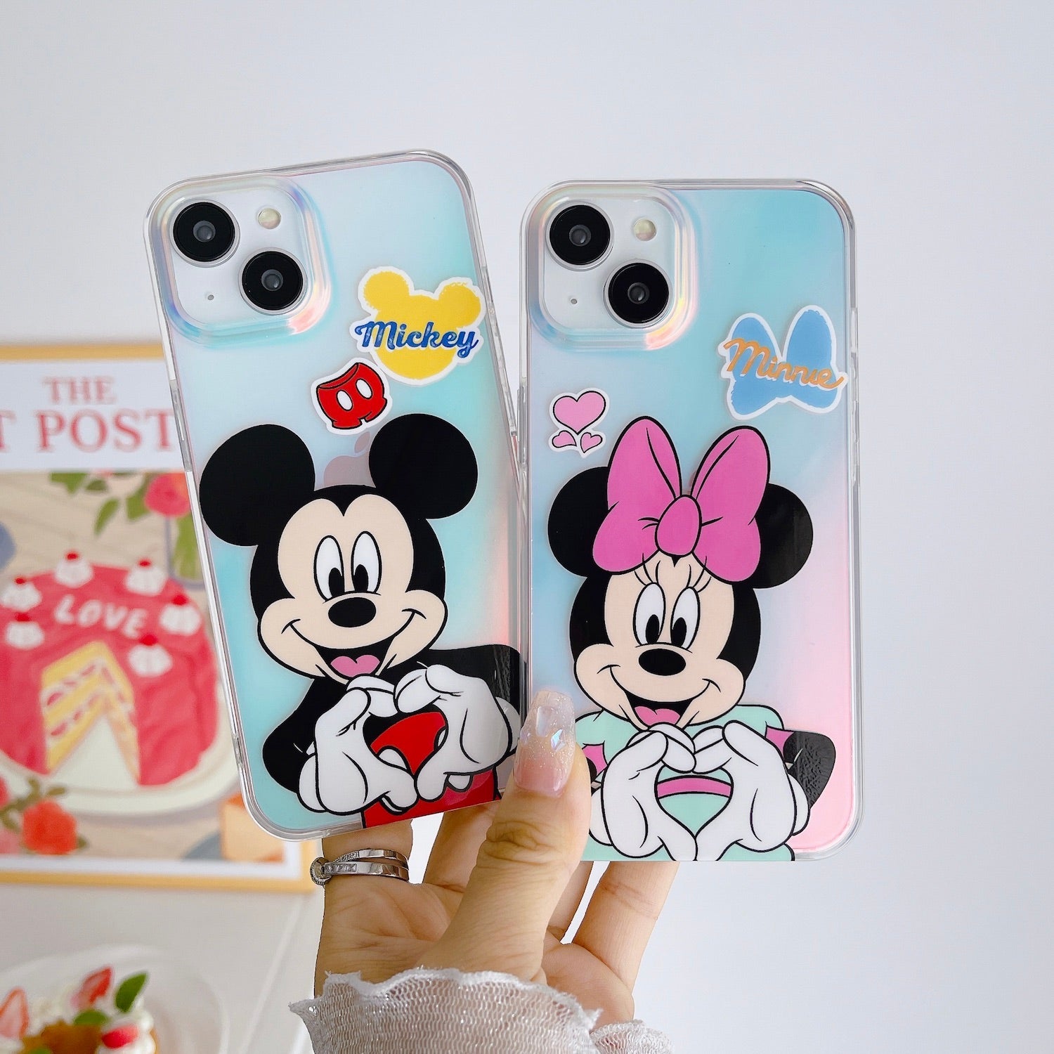 Mickey mouse & stitch & winnie pooh - כיסוי יוקרתי אופנתי וחמוד במיוחד לאייפון