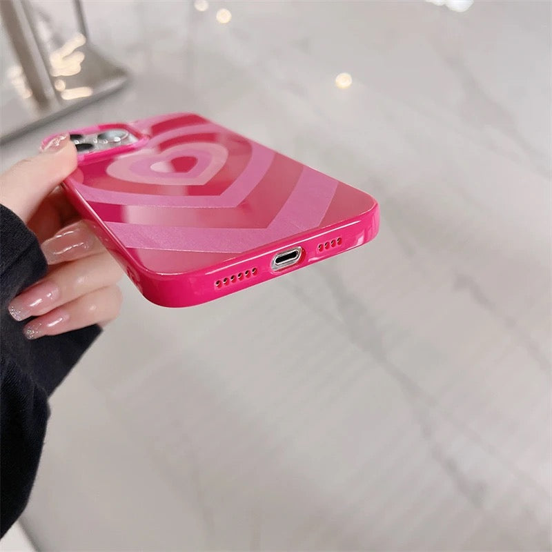 Pink heart case - כיסוי לב ורוד אופנתי איכותי ומעוצב במיוחד לאייפון