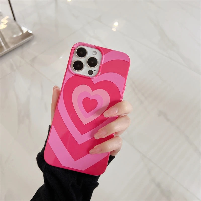Pink heart case - כיסוי לב ורוד אופנתי איכותי ומעוצב במיוחד לאייפון
