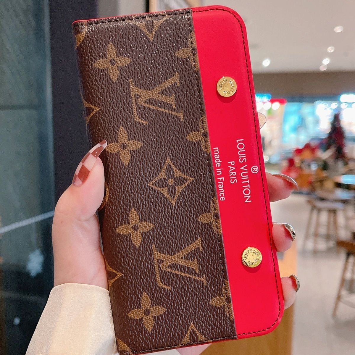 Louis vuitton - כיסוי נרתיק יוקרתי איכותי מעוצב וסופר אופנתי לאייפון