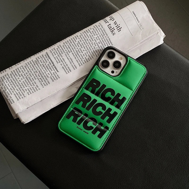 Rich puffer case - כיסוי פאפ איכותי מעוצב ואופנתי במיוחד לאייפון