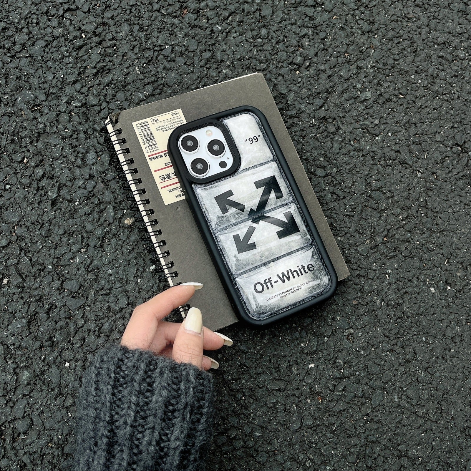 Off white puffer case - כיסוי יוקרתי נפוח וסופר אופנתי לאייפון