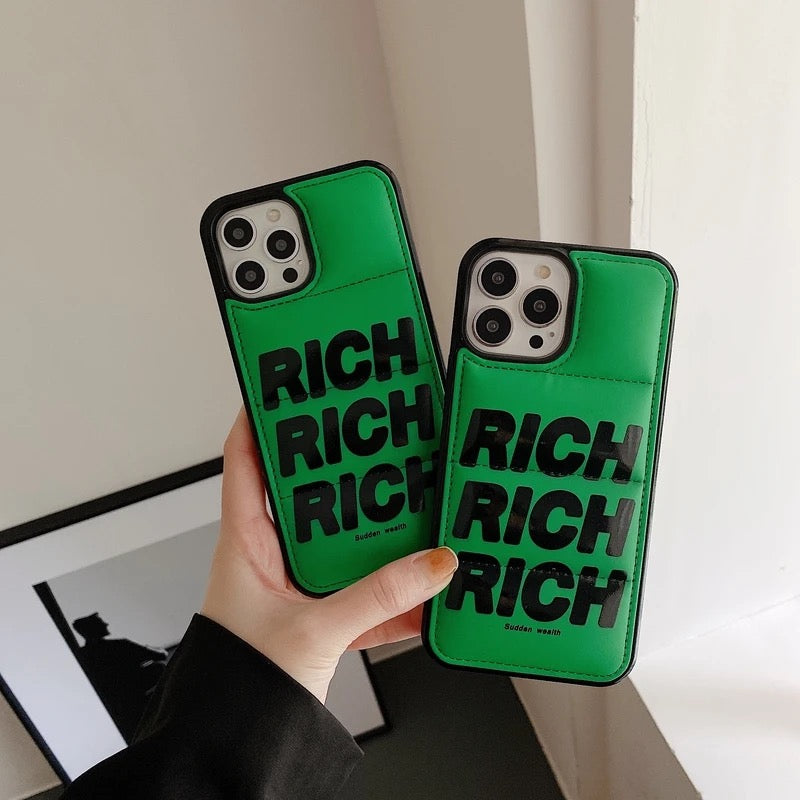 Rich puffer case - כיסוי פאפ איכותי מעוצב ואופנתי במיוחד לאייפון