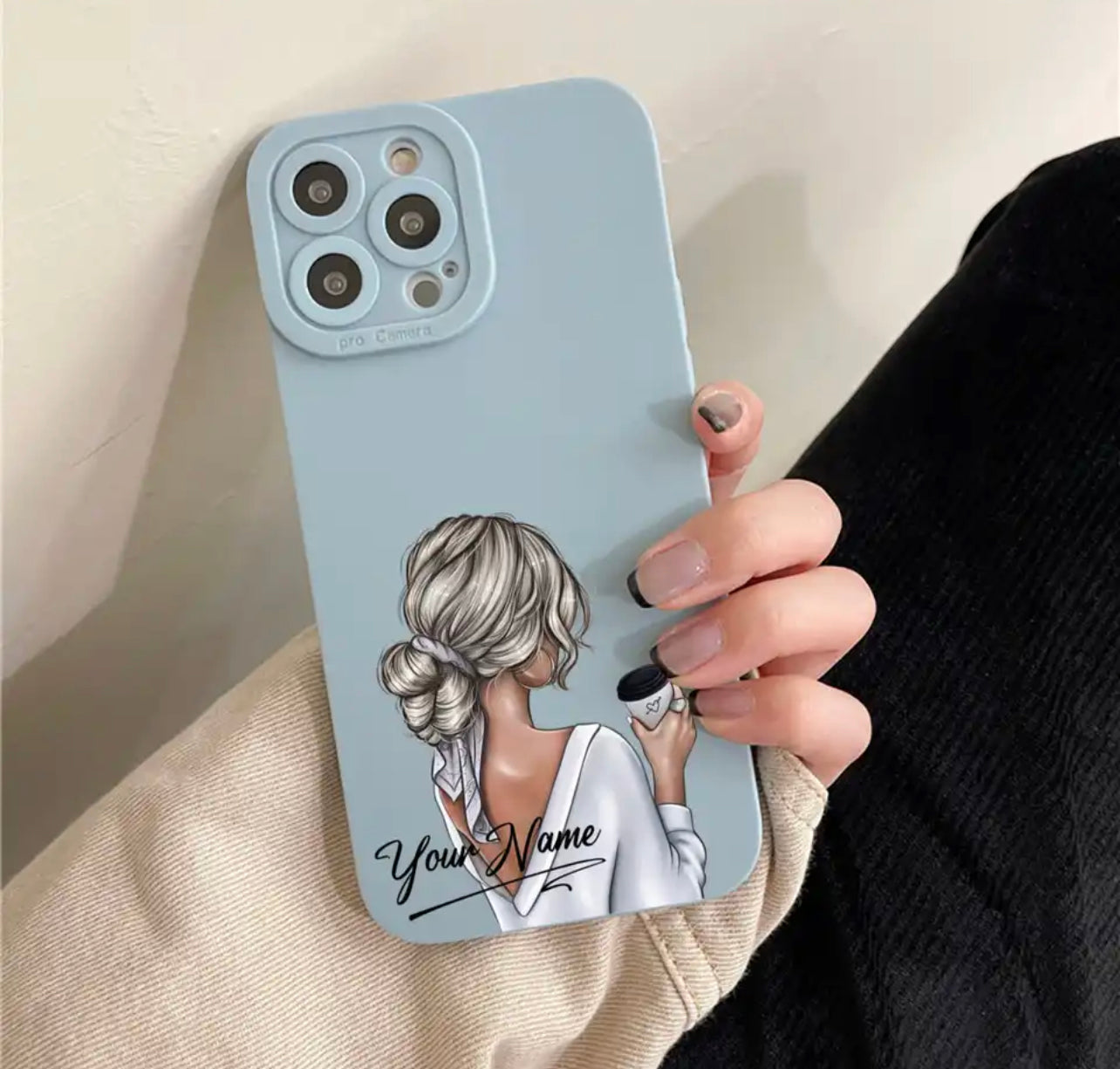 כיסוי לאישה עם הוספת שם - לכל הטלפונים iphone case FantasyCaseIL