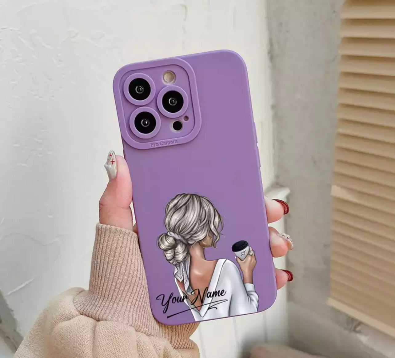 כיסוי לאישה עם הוספת שם - לכל הטלפונים iphone case FantasyCaseIL