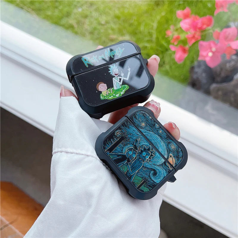 rick and morty - כיסוי איכותי מצוייר לאיירפודס iphone case FantasyCaseIL