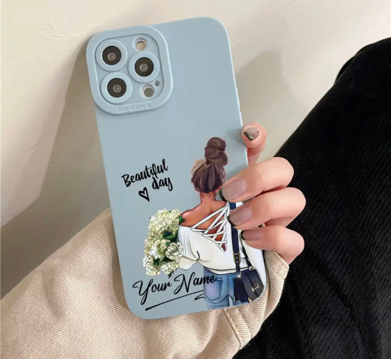 כיסוי לאישה עם הוספת שם - לכל הטלפונים iphone case FantasyCaseIL