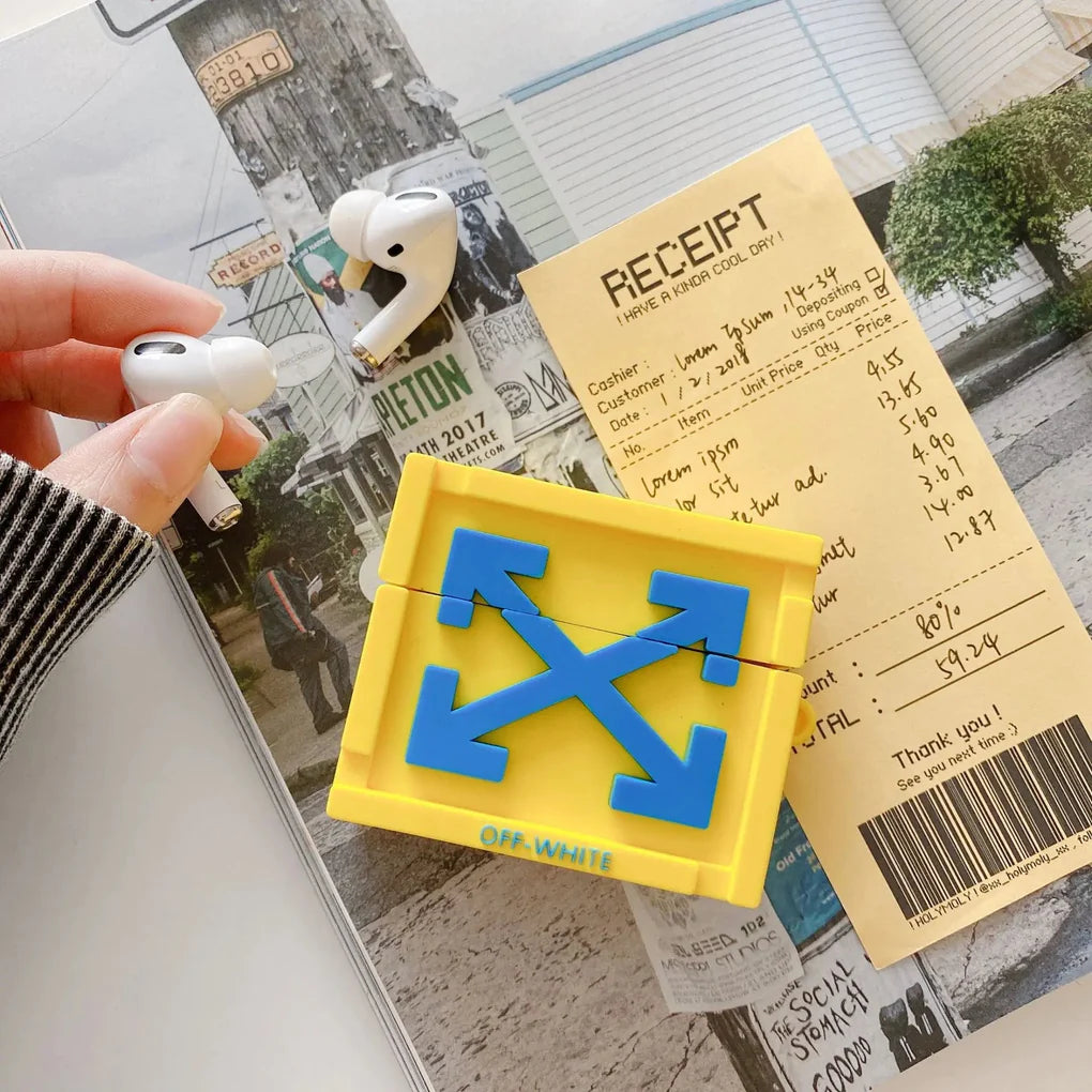 Off white - כיסוי איכותי ואופנתי לאיירפודס iphone case FantasyCaseIL