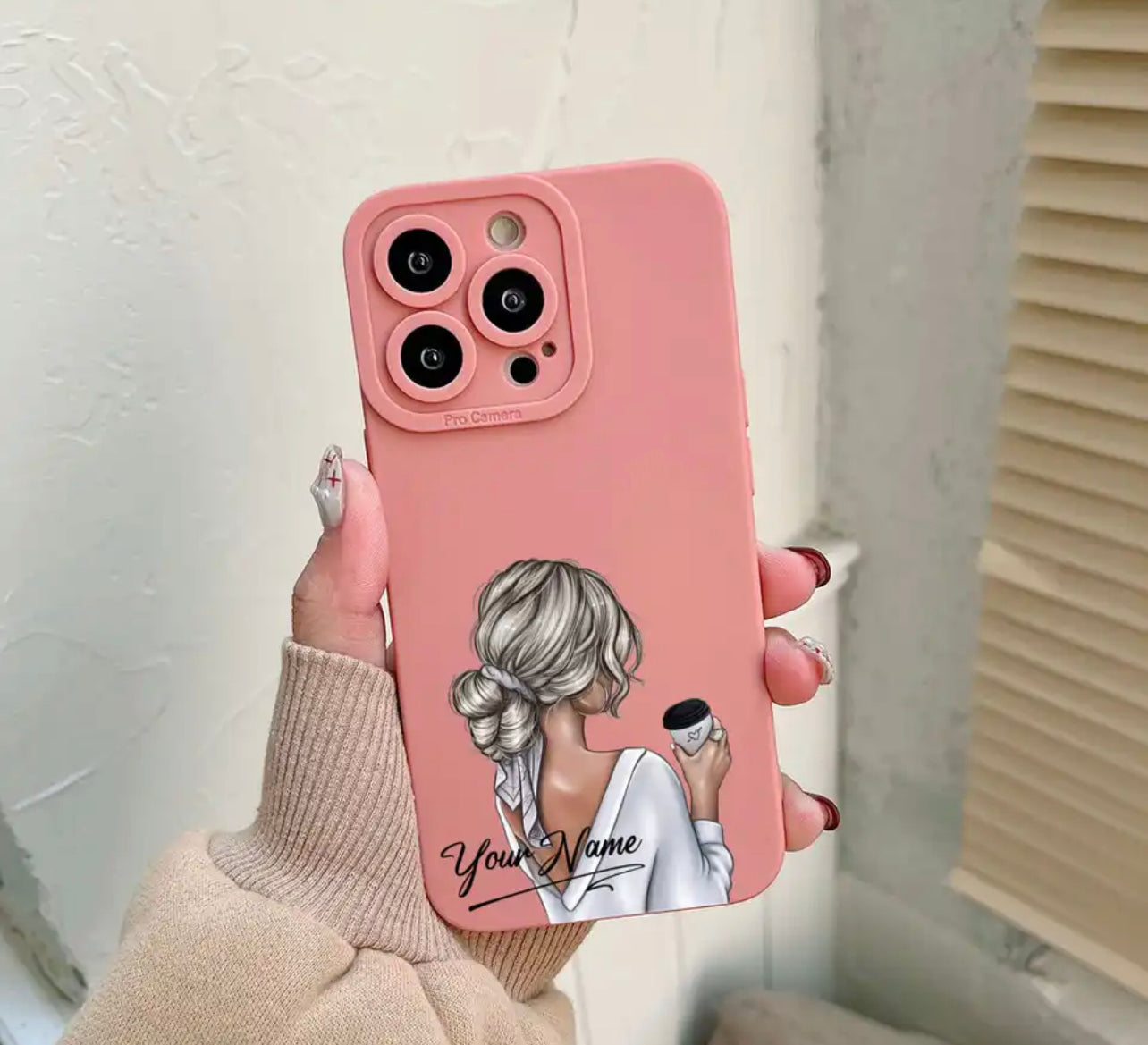 כיסוי לאישה עם הוספת שם - לכל הטלפונים iphone case FantasyCaseIL