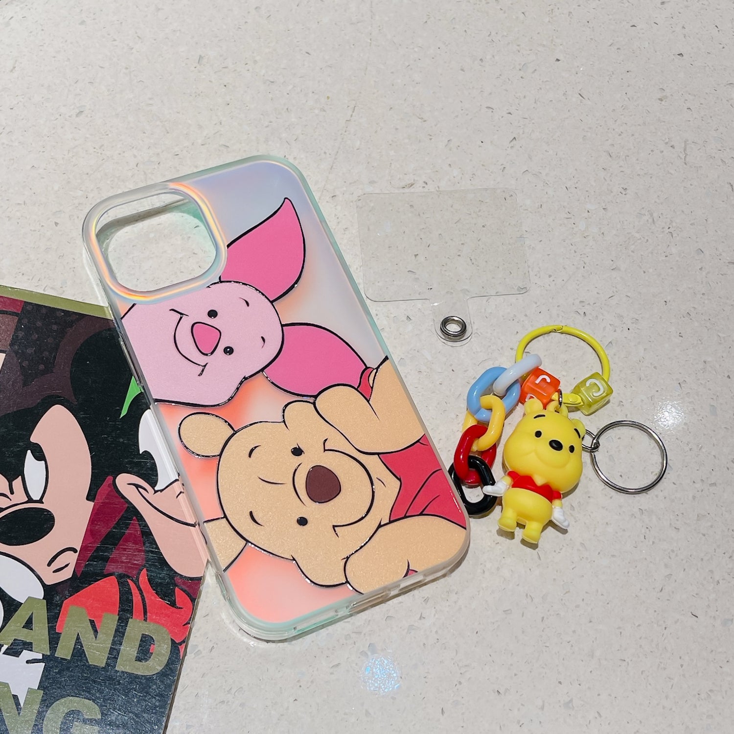 Mickey mouse & donald duck & winnie pooh - כיסוי יוקרתי אופנתי וחמוד במיוחד לאייפון
