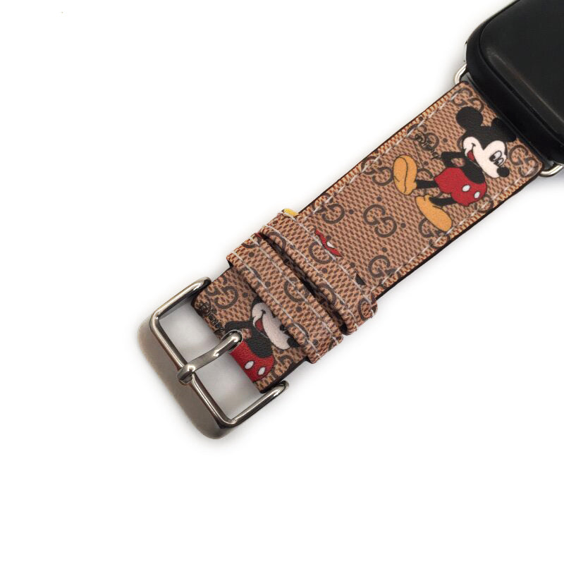 Mickey mouse & gucci apple watch straps - רצועות אפל וואטצ׳י יוקרתיות ואופנתית במיוחד