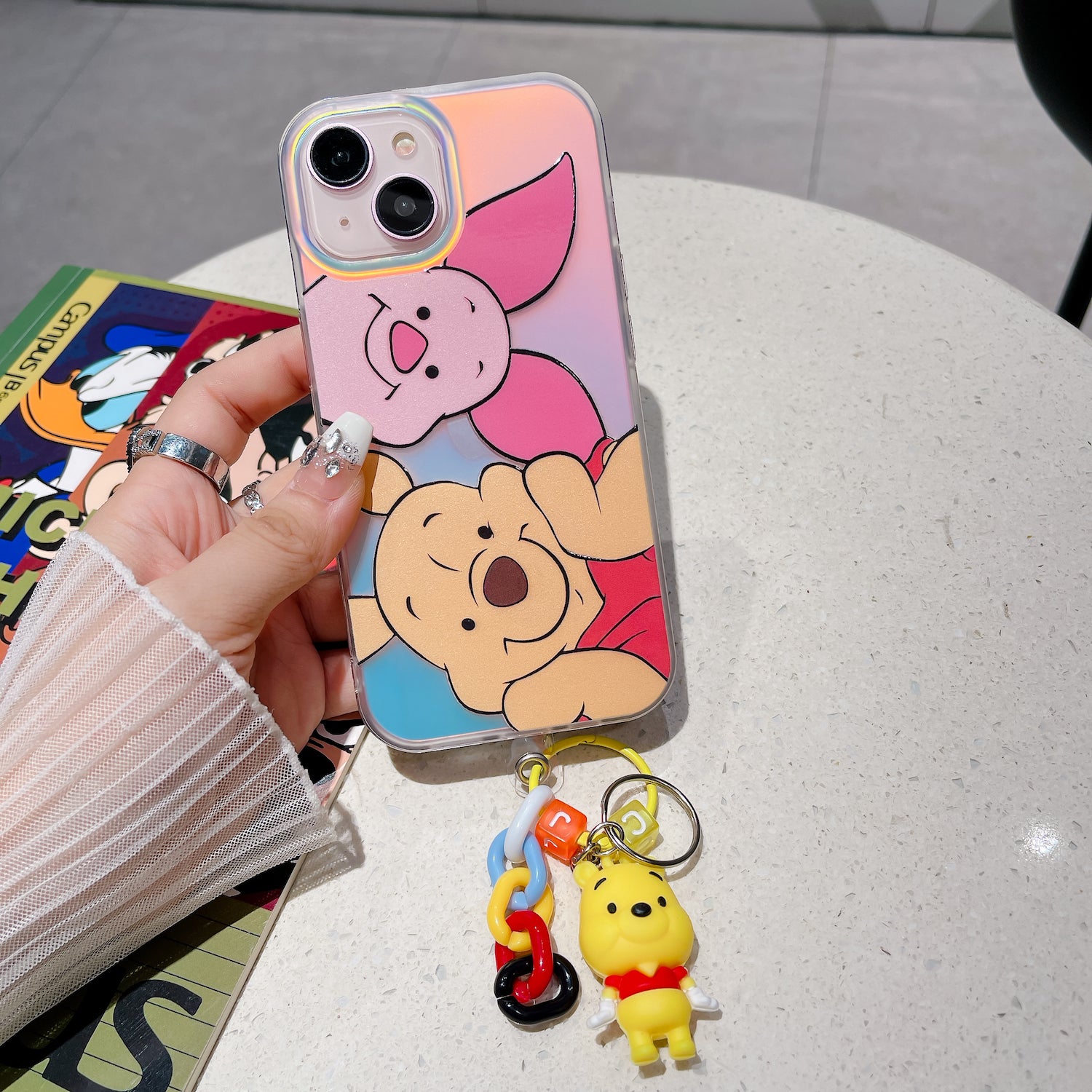 Mickey mouse & donald duck & winnie pooh - כיסוי יוקרתי אופנתי וחמוד במיוחד לאייפון