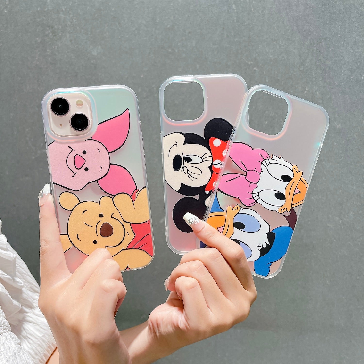 Mickey mouse & donald duck & winnie pooh - כיסוי יוקרתי אופנתי וחמוד במיוחד לאייפון