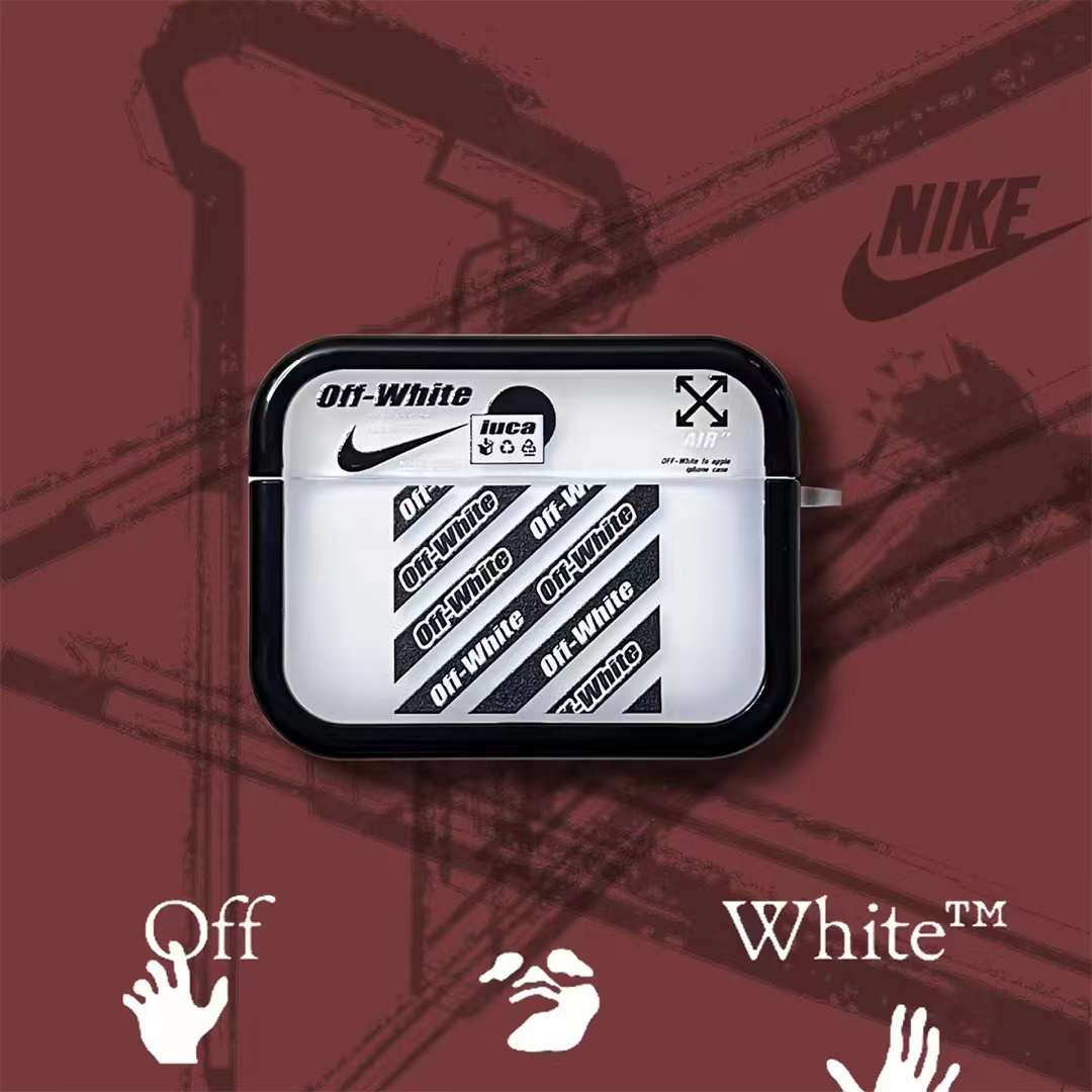 Nike & off white - כיסוי אופנתי יוקרתי בעיצוב מיוחד לאיירפודס