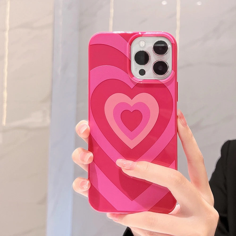 Pink heart case - כיסוי לב ורוד אופנתי איכותי ומעוצב במיוחד לאייפון