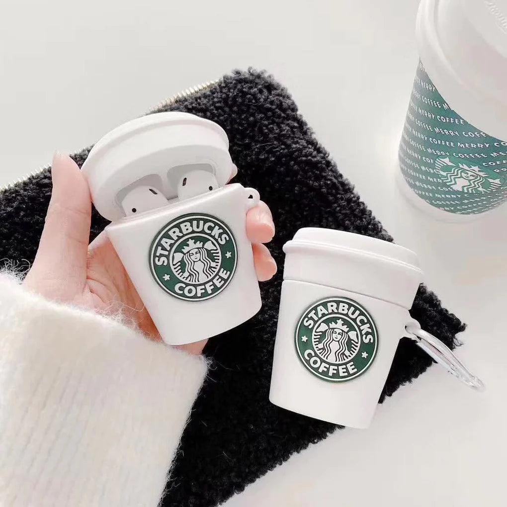 Starbucks - כיסוי איכותי מסיליקון לאיירפודס iphone case FantasyCaseIL