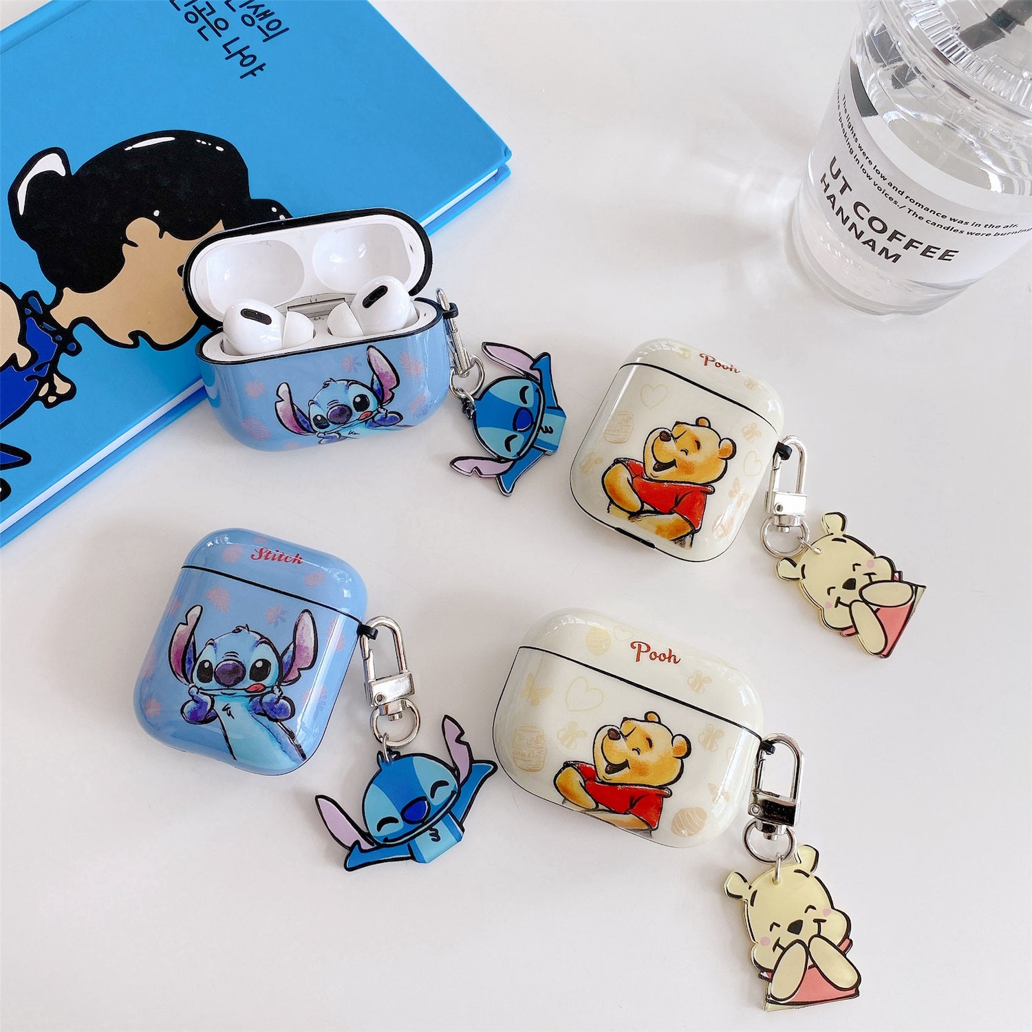 Stitch & winnie pooh - כיסוי אופנתי ומיוחד לאיירפודס iphone case FantasyCaseIL