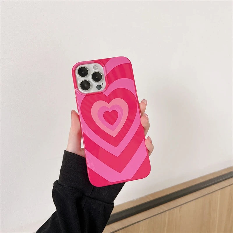 Pink heart case - כיסוי לב ורוד אופנתי איכותי ומעוצב במיוחד לאייפון