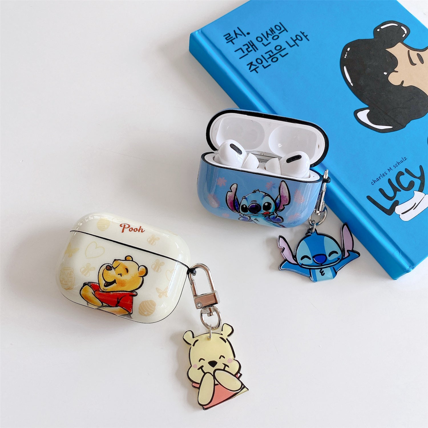 Stitch & winnie pooh - כיסוי אופנתי ומיוחד לאיירפודס iphone case FantasyCaseIL