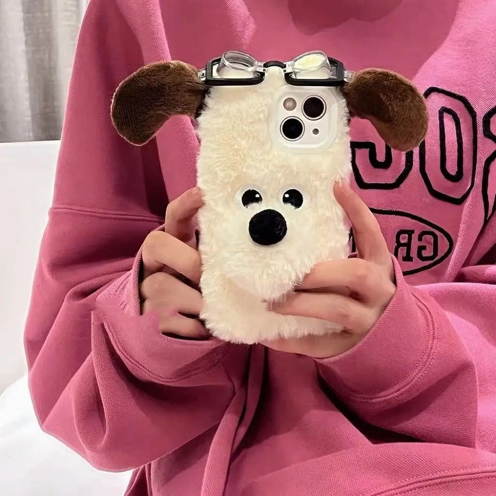 Fur dog iphone case - כיסוי כלב פרוותי אופנתי וחמוד במיוחד לאייפון