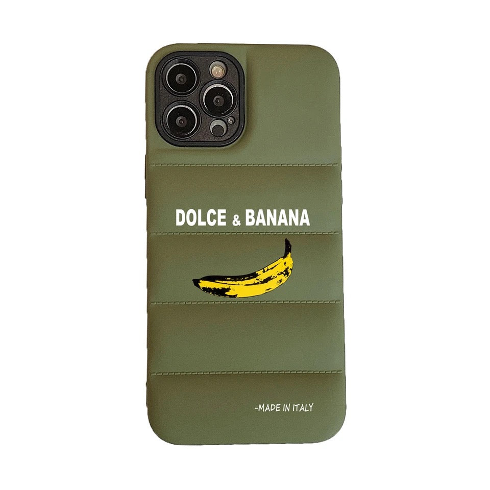 Dolce & banana puffer - כיסוי איכותי נפוח וסופר מעוצב לאייפון iphone case FantasyCaseIL