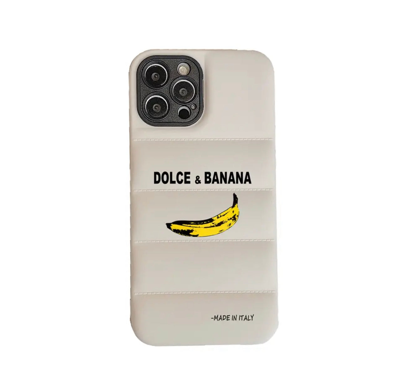 Dolce & banana puffer - כיסוי איכותי נפוח וסופר מעוצב לאייפון iphone case FantasyCaseIL