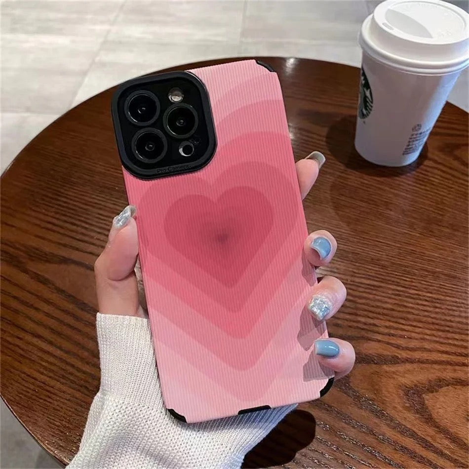 Pink heart case - כיסוי לב ורוד אופנתי איכותי ומעוצב במיוחד לאייפון