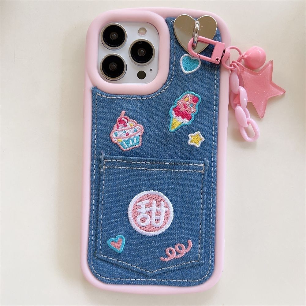 Jeans wallet case - כיסוי ג׳ינס אופנתי חמוד ומעוצב במיוחד לאייפון