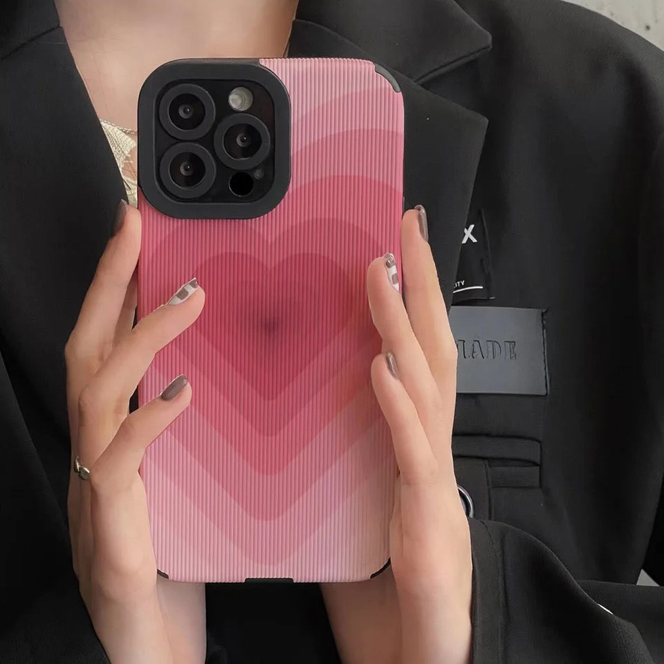 Pink heart case - כיסוי לב ורוד אופנתי איכותי ומעוצב במיוחד לאייפון