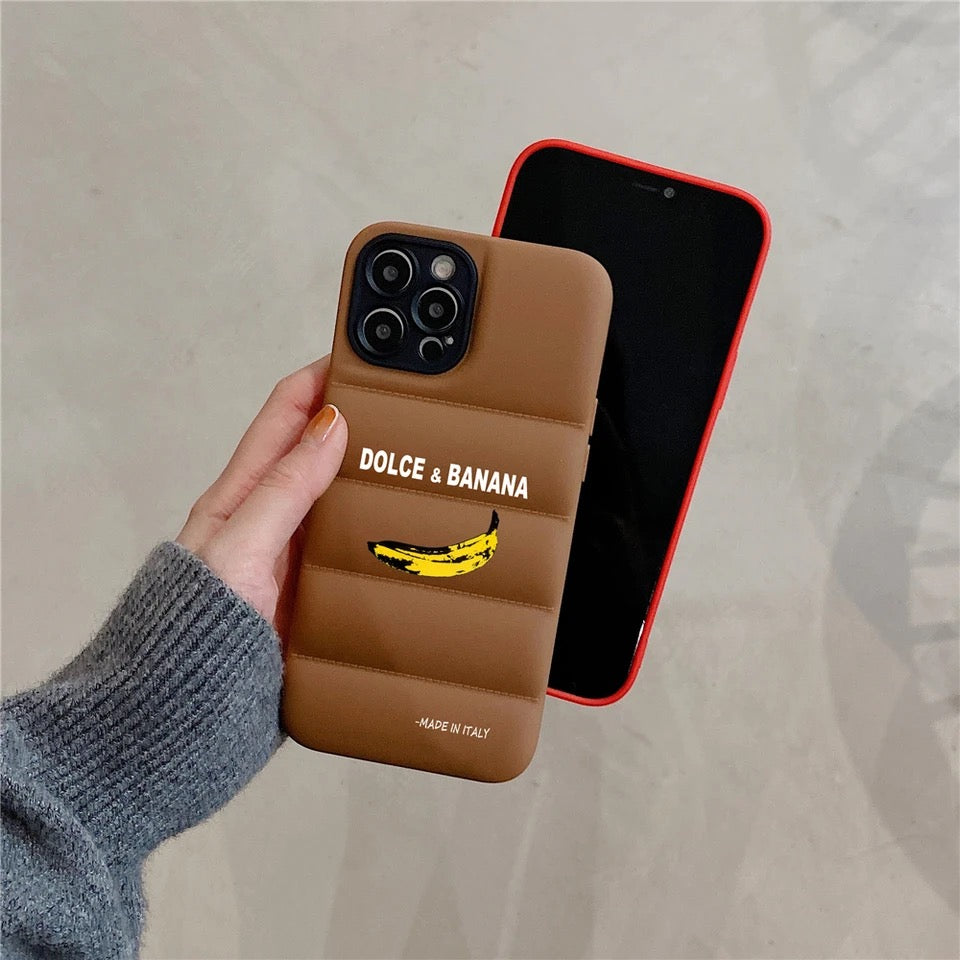 Dolce & banana puffer - כיסוי איכותי נפוח וסופר מעוצב לאייפון iphone case FantasyCaseIL