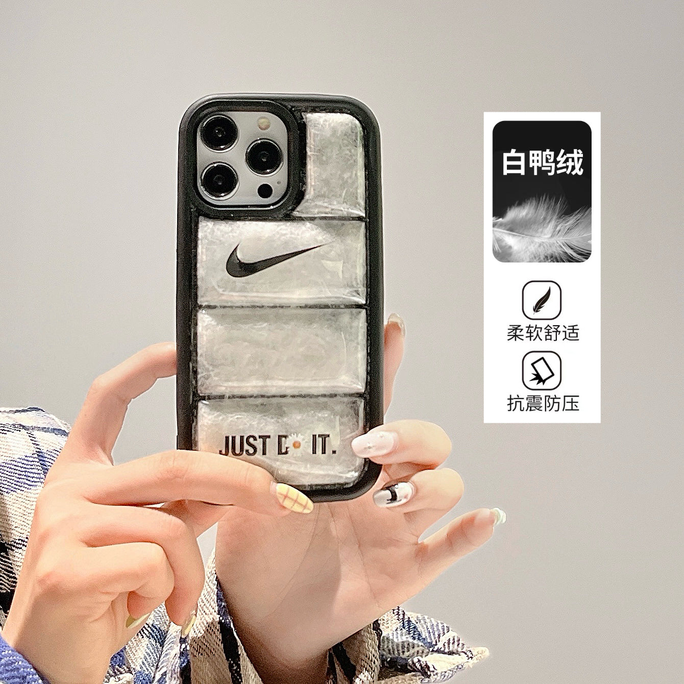 Nike puffer case - כיסוי יוקרתי נפוח וסופר אופנתי לאייפו