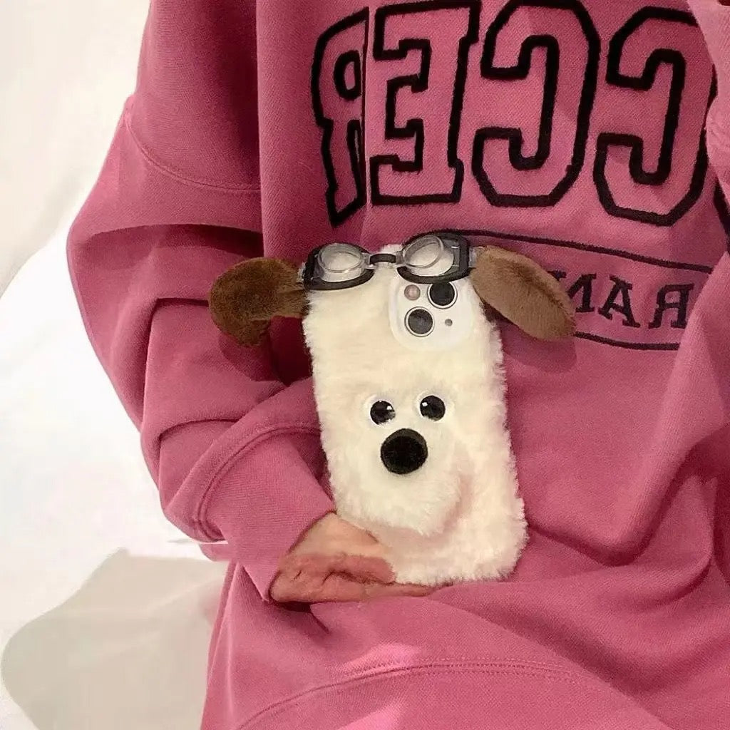 Fur dog iphone case - כיסוי כלב פרוותי אופנתי וחמוד במיוחד לאייפון