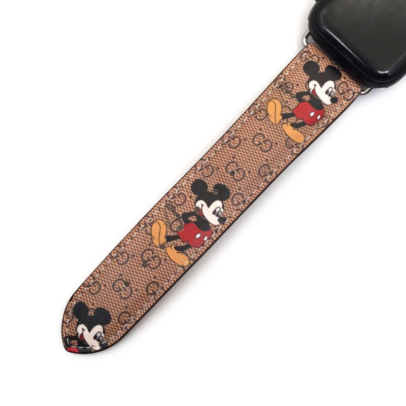 Mickey mouse & gucci apple watch straps - רצועות אפל וואטצ׳י יוקרתיות ואופנתית במיוחד