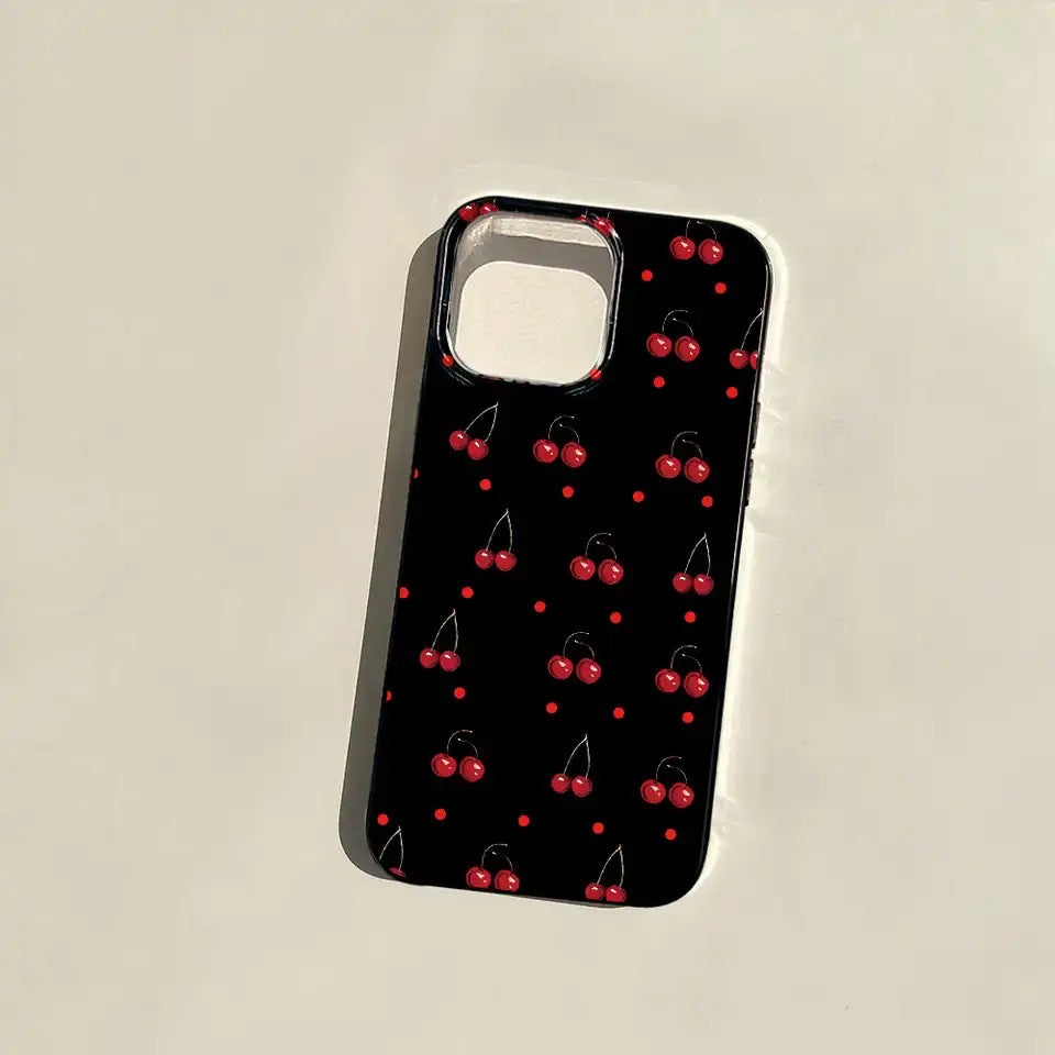 Cherries case - כיסוי אופנתי ואיכותי במיוחד בעיצוב דובדבנים לאייפון