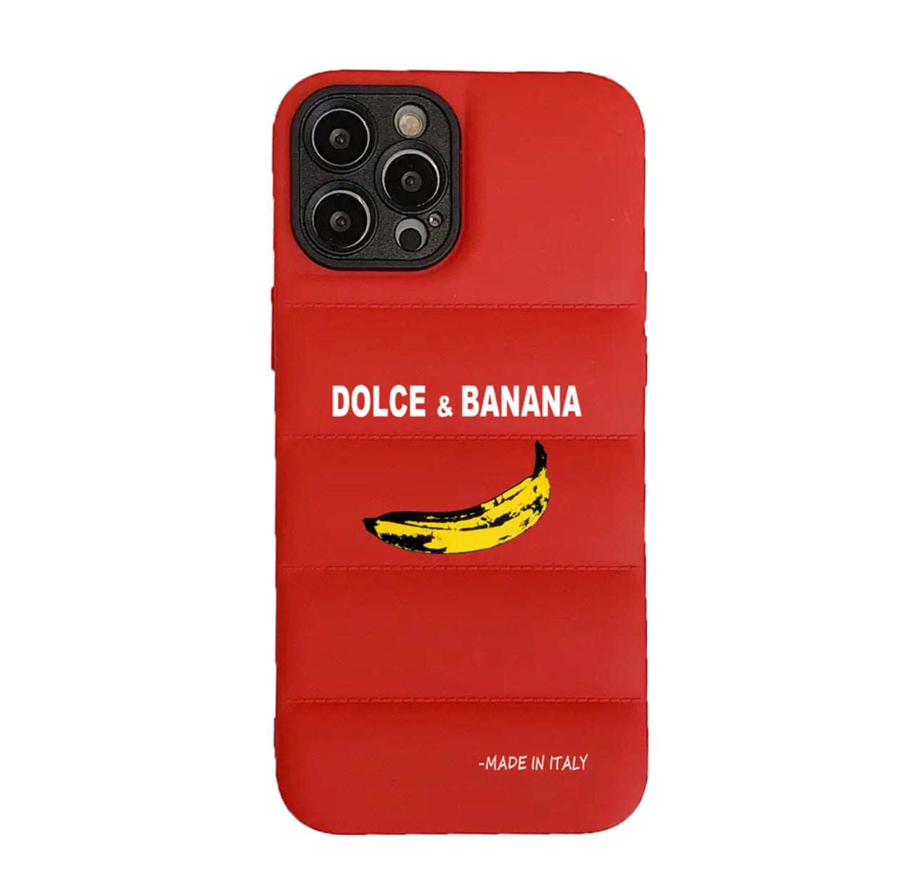 Dolce & banana puffer - כיסוי איכותי נפוח וסופר מעוצב לאייפון iphone case FantasyCaseIL