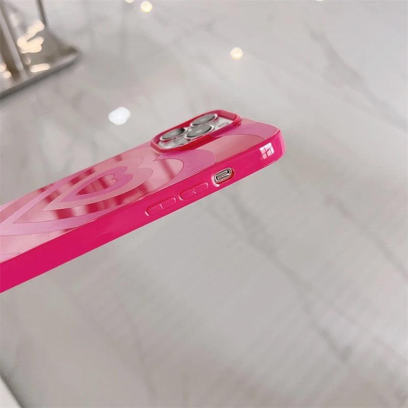 Pink heart case - כיסוי לב ורוד אופנתי איכותי ומעוצב במיוחד לאייפון