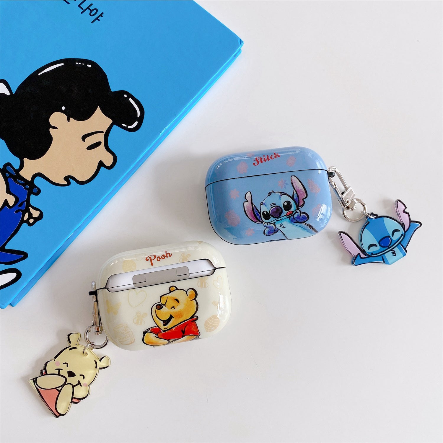 Stitch & winnie pooh - כיסוי אופנתי ומיוחד לאיירפודס iphone case FantasyCaseIL