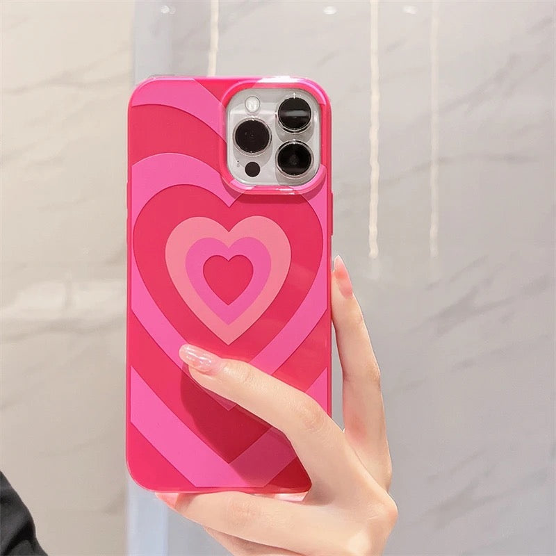 Pink heart case - כיסוי לב ורוד אופנתי איכותי ומעוצב במיוחד לאייפון