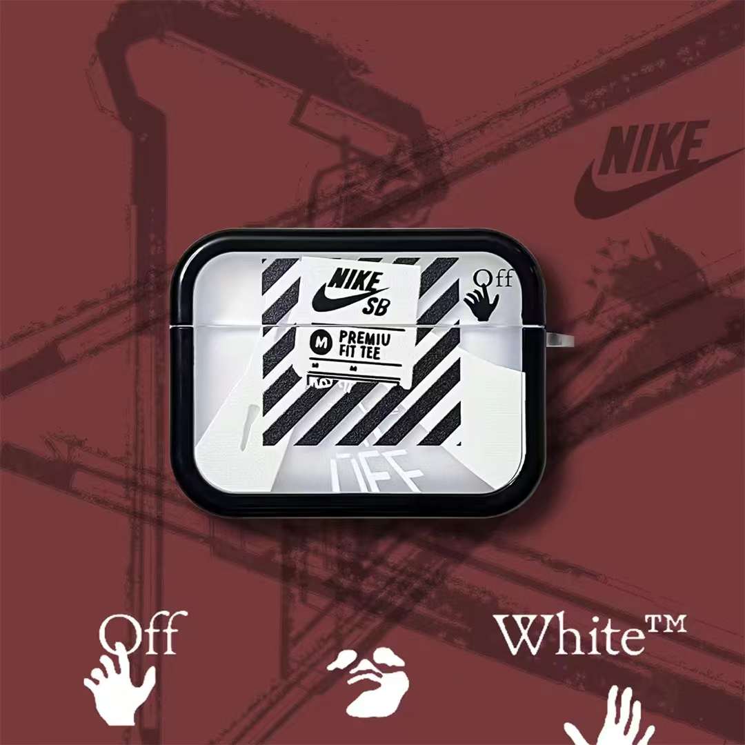 Nike & off white - כיסוי אופנתי יוקרתי בעיצוב מיוחד לאיירפודס