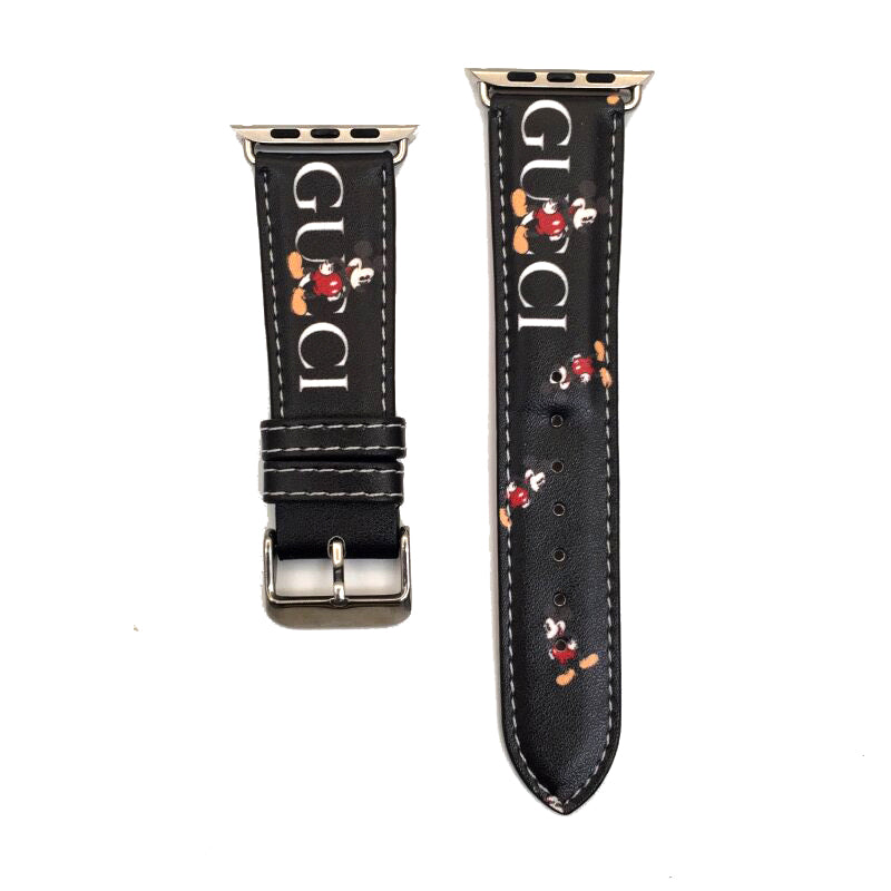 Mickey mouse & gucci apple watch straps - רצועות אפל וואטצ׳י יוקרתיות ואופנתית במיוחד