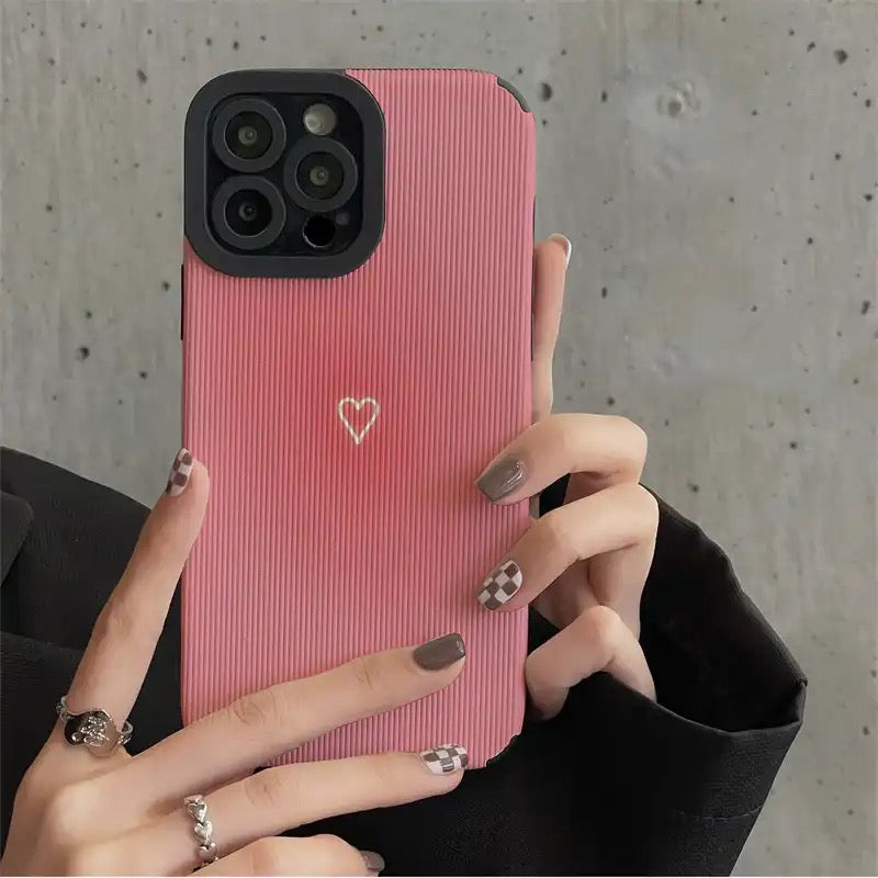 Pink heart case - כיסוי לב ורוד אופנתי איכותי ומעוצב במיוחד לאייפון