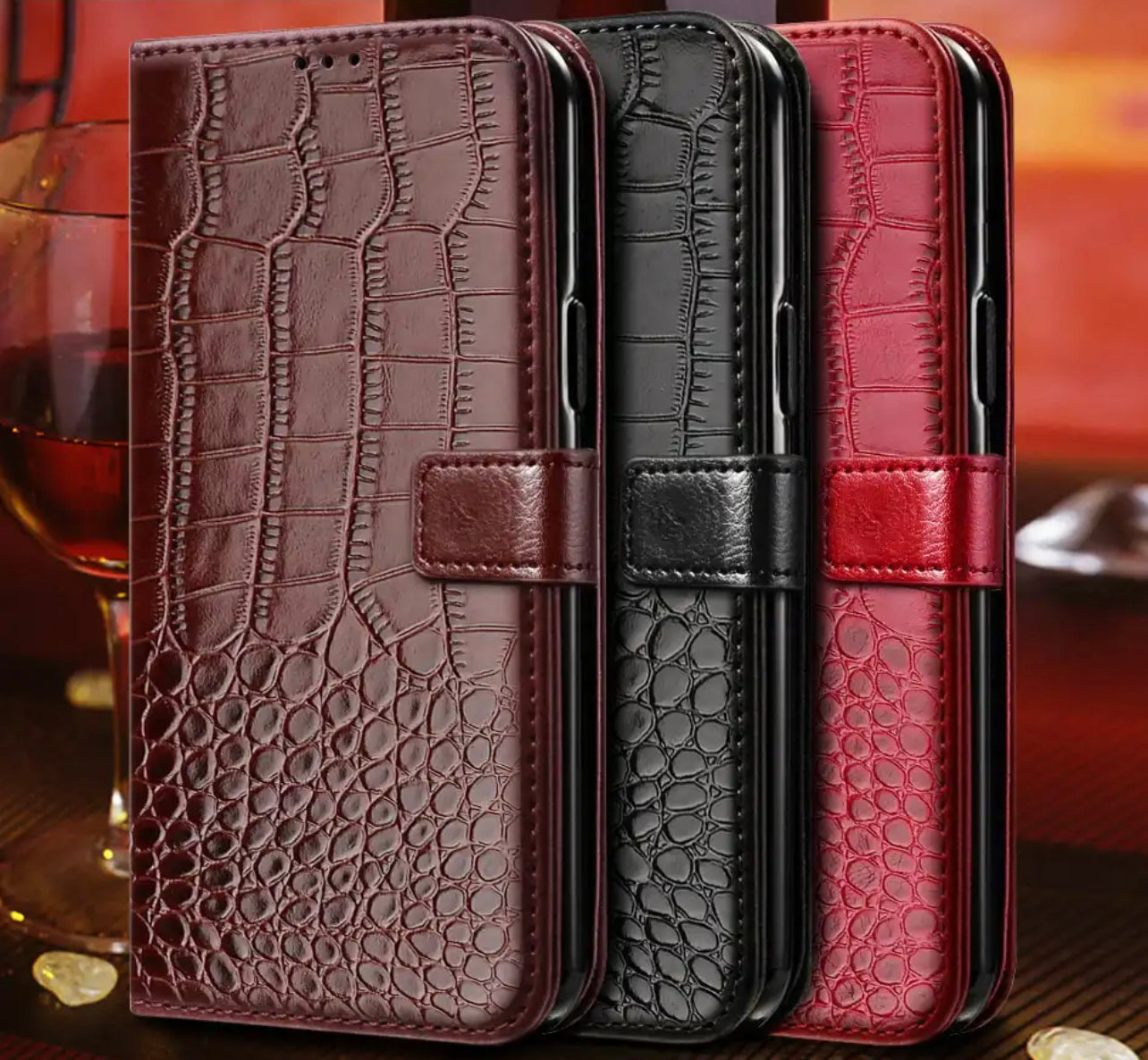 Wallet case - כיסוי ספר יוקרתי אופנתי בעיצוב מושלם לאייפון