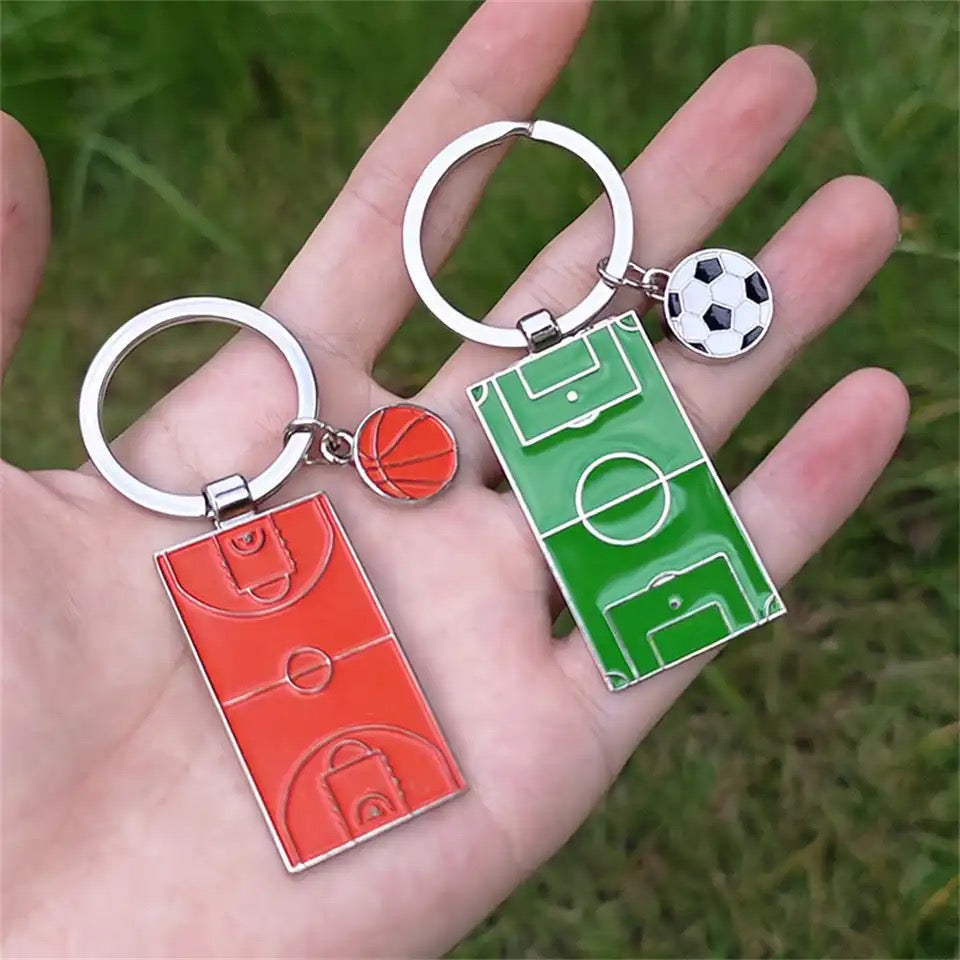 Football & basketball court key chain - מחזיק מפתחות בעיצוב מגרש כדורסל/כדורגל iphone case FantasyCaseIL