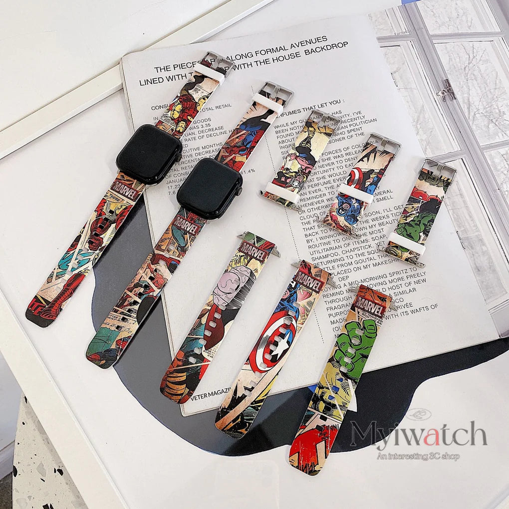 Apple Watch straps marvel - רצועות אפל וואטצ׳ מארוול iphone case FantasyCaseIL