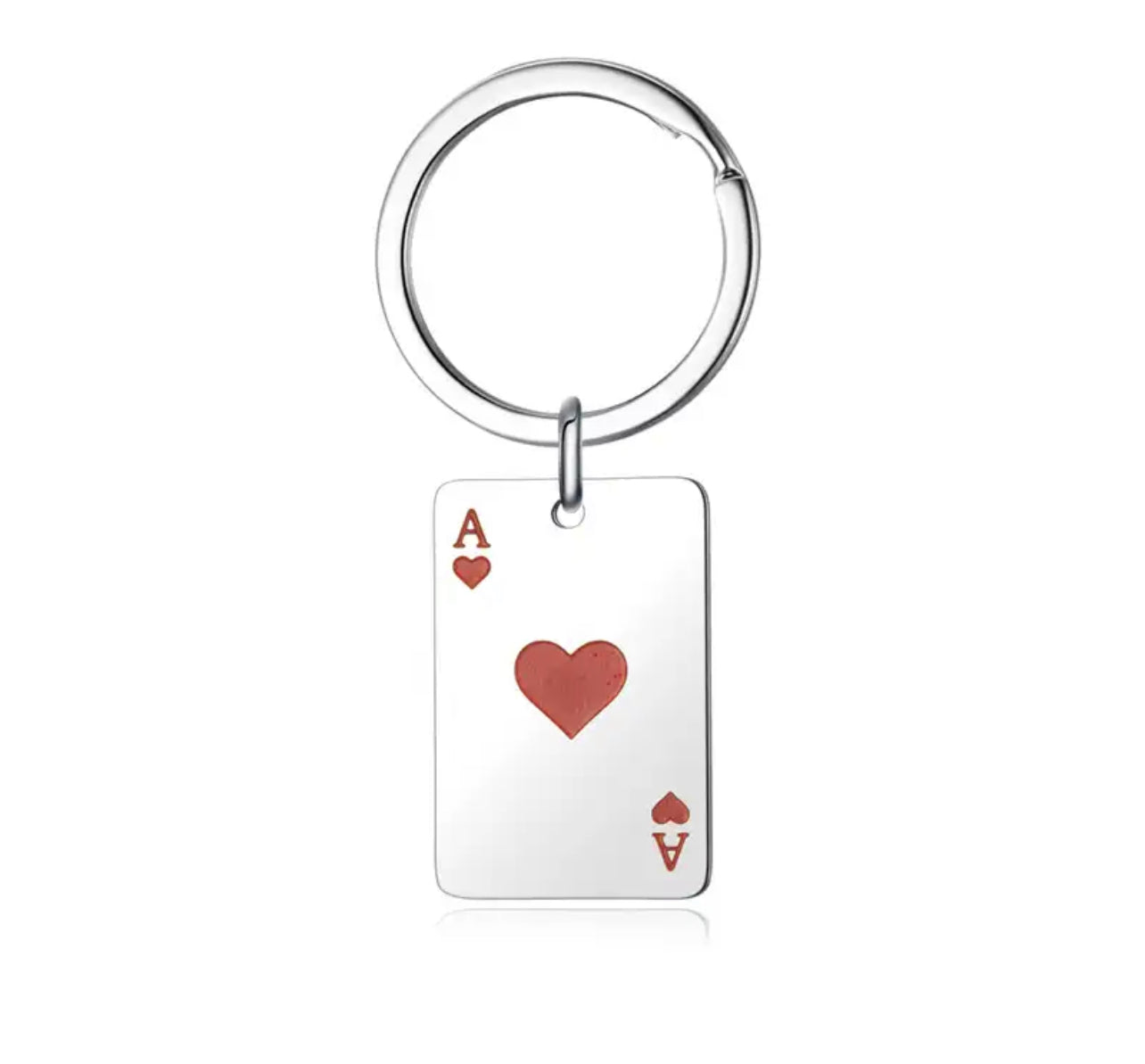 Ace card key chain - מחזיק מפתחות מגניב במיוחד בעיצוב אס לב/עלה iphone case FantasyCaseIL