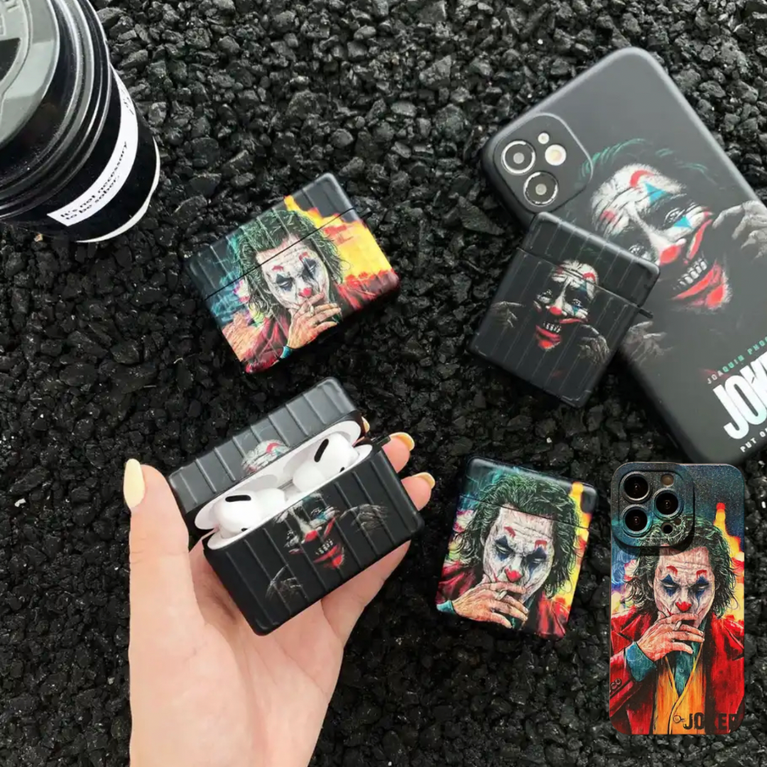 The joker set - סט הג׳וקר איכותי ומעוצב במיוחד לאיירפודס ולאייפון iphone case FantasyCaseIL